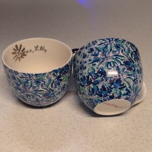 Lilly Pulitzer Blue and Green Patterned Mugs